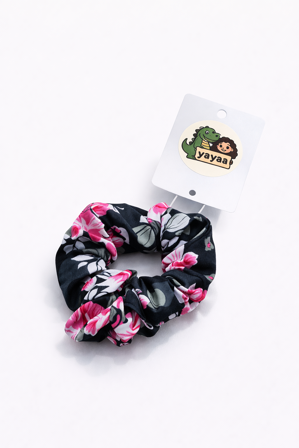 Chouchou Noir Floral Rose 🌹