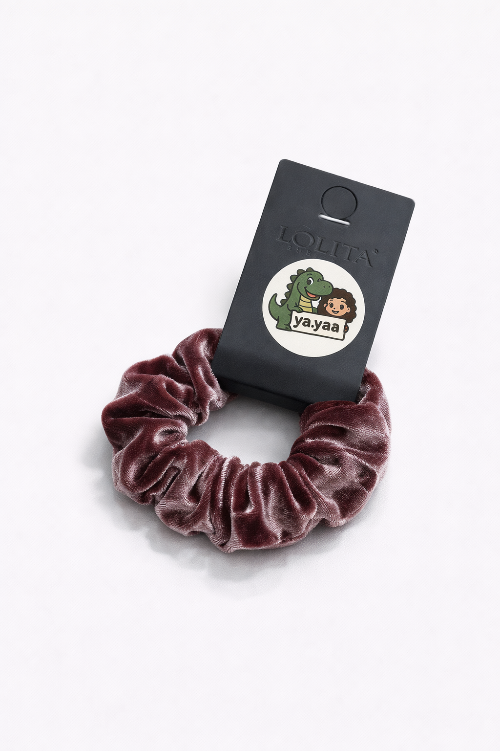 Chouchou Velours Rose Poudré